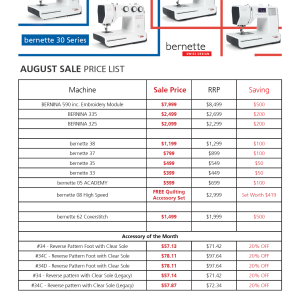 Monthly Bernina Specials