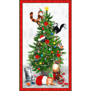 MEOWY CHRISTMAS PANEL 1441
