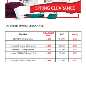 Spring Clearance